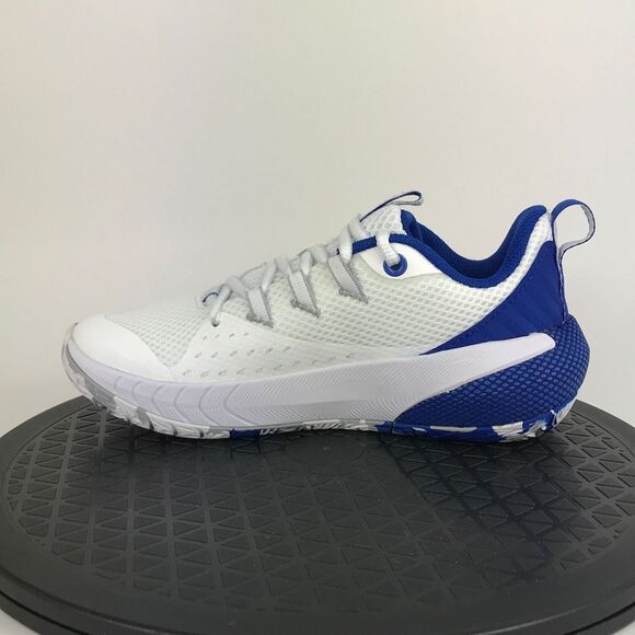 Under Armour HOVR Ascent White/Blue Basketball Shoes 3025680-104 Womens Size 5.5 - Picture 9 of 11